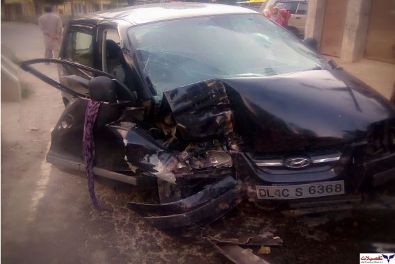 سریگفوارہ میں حادثہ،کار تباہ،ڈرائیور شدید زخمی