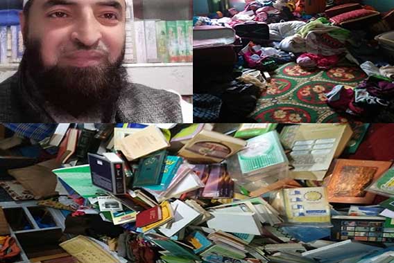 نامور عالمِ دین اور کالم نویس الطاف ندوی کے گھر چھاپہ،لائیبریری تہس نہس