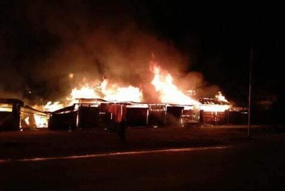 چھانہ پورہ میں آگ ،پورا بازار جل کر راکھ ہوگیا