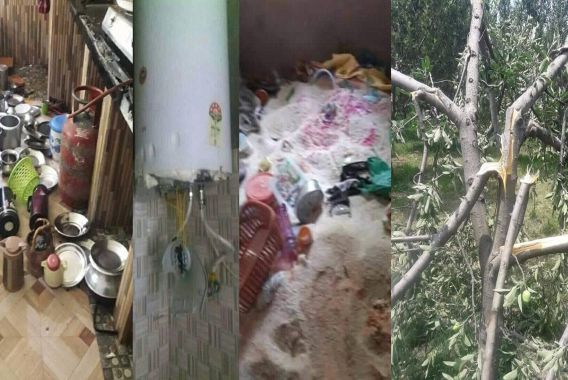 جنگجوئیانہ حملے کے بعد 60گھرانے تہس نہس!